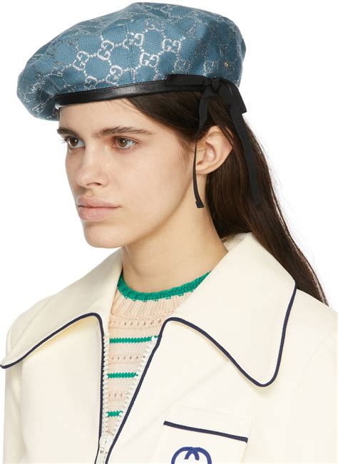 gucci lame beret|Gucci wool felt beret.